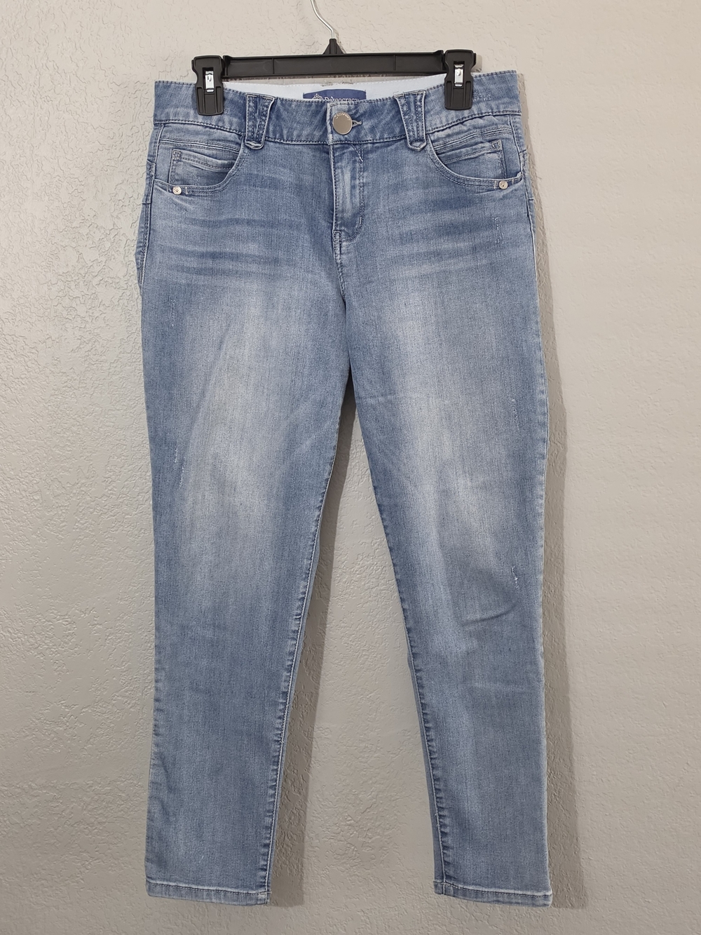 Democracy "Ab" Solution Light Wash Ankle Crop Mid Rise Stretch Jeans Womens 6